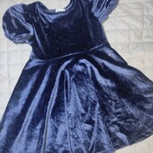 F&f 2-3 p нарядна сукня синя
