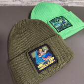 В"язана тепла шапочка Майнкрафт на повному флісі.4 кольори