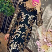 Эффектное элегантное нарядное платье