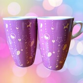 Набір з 2-х високих чашок з красивим принтом у коробці❣️