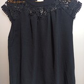 Блузка полиэстер жатка с объемным ажуром,новая