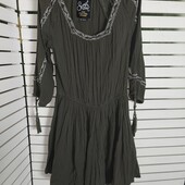 Super dry, S сукня віскоза з вишивкою