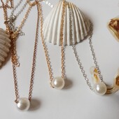Ланцюжок і підвіска перлина, перлинка