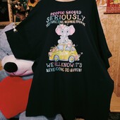 ❤️Брендовая натурал черная с ярким принтом трикотажная туника❤️Турция.Оверсаз.ОригиналПог.160-250см.