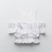 Стильний топ в рубчик Zara S