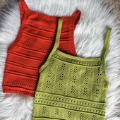 Два акрилових вʼязаних топа, XS