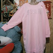 ❤️Брендовая розовая на флисе со стразами кофта новая❤️Турция.Оригинал!Пог140-160см.Поб142-162см.