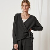 Кардиган з запахом, м'яка в'язана тканина, 14% вовна від Tchibo розмір 36 евро