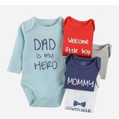 Набір боді 2 шт"Тато мій герой"