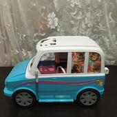 Barbie раскладной фургон для щенков Барби машина ultimate puppy mobile vehicle