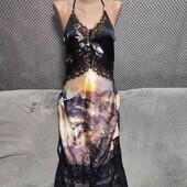 Ооооочень красивый,атласный пеньюар. р.32/34(евро).Описание, замеры. 