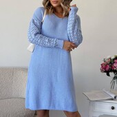 Женское вязаное платье оверсайз разные цвета новинки сезона