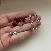 Сережки гвоздики лот 3 пари