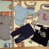 Речі на 62/68 та памперси 15 штук 3 дино