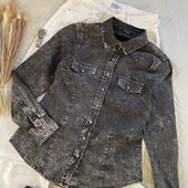 Джинсова сорочка варка у кольорі графіт