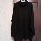 Брендовый новый теплый удлиненный свитер р.20-22.