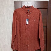 Брендовая новая коттоновая мужская рубашка р.XL(52).