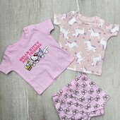 Primark.Лот все що на фото 3 речі для дівчинки 62 см (0-3 місяці)