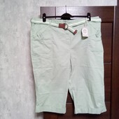 Брендовые новые коттоновые бриджи с поясом р.20
