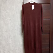 Брендовое новое трикотажное тёплое платье р.10-12.