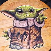 Фигурный деревянный пазл Йода А4