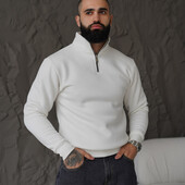 Білосніжний світшот на флісі М