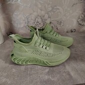Кроссовки зелёные Р 36