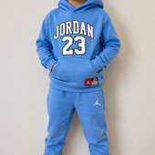 Детский спортивный костюм Jordan 23 Fleece Set в фирменном небесно-голубом цвете