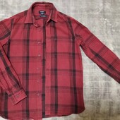 Молодіжна катонова сорочка в клітинку(Pull&Bear), р.38
