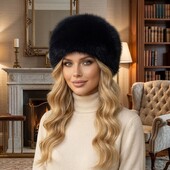 Шикарні теплі хутряні шапка-шапочки-високоякісне еко хутро!Колір-чорний!!