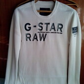 G-Star Raw білосніжна трикотажна кофта в рубчик 100% - котон роз. L Відмін. стан. Багато лотів