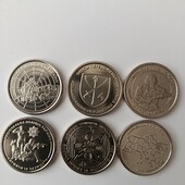 Обігова пам'ятна монета, набір 6