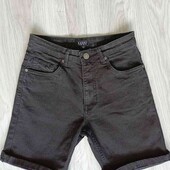 Boohoo Men джинсовые шорты + футболка цвет графит + футболка размер S можно подростку!