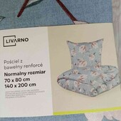 Livarno брендовый новый хлопковый постельный комплект размер 140/200 + наволочка 70/ 80
