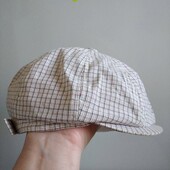 Дитяч Літня бавовняна кепка-хуліганка, восьмиклинка, в дрібну клітинку бренд INAL на 3-6 лет
