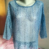 Шикарна ажурна блуза, Італія, розмір - L-XL