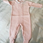 Вязаный нежно розовый человечек 3-6 мес, 100% cotton