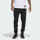 Чоловічі спортивні штани з начосом adidas essentials 3-stripes, чорні м
