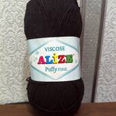 Пряжа (нитки для в'язання) alize puffy fine viscose (№ 60), 100г, 440m, віскоза