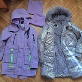 Одним лотом 152/158р. Куртки осінь+зима+шапка+хомут
